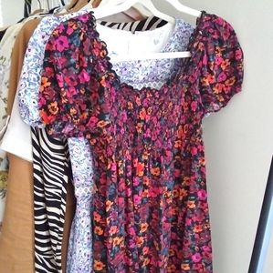 Wild Fable | Smocked Floral Babydoll Mini Dress